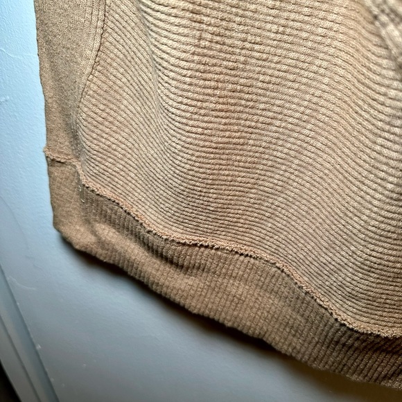 NWT Free People Casey Rib Tunic Sweater Camel Medium - Picture 9 of 16